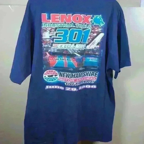 Lenox 301 New Hampshire Motor Speedway T  Shirt 2008 Nascar 2XL - Double Sided - Picture 7 of 8